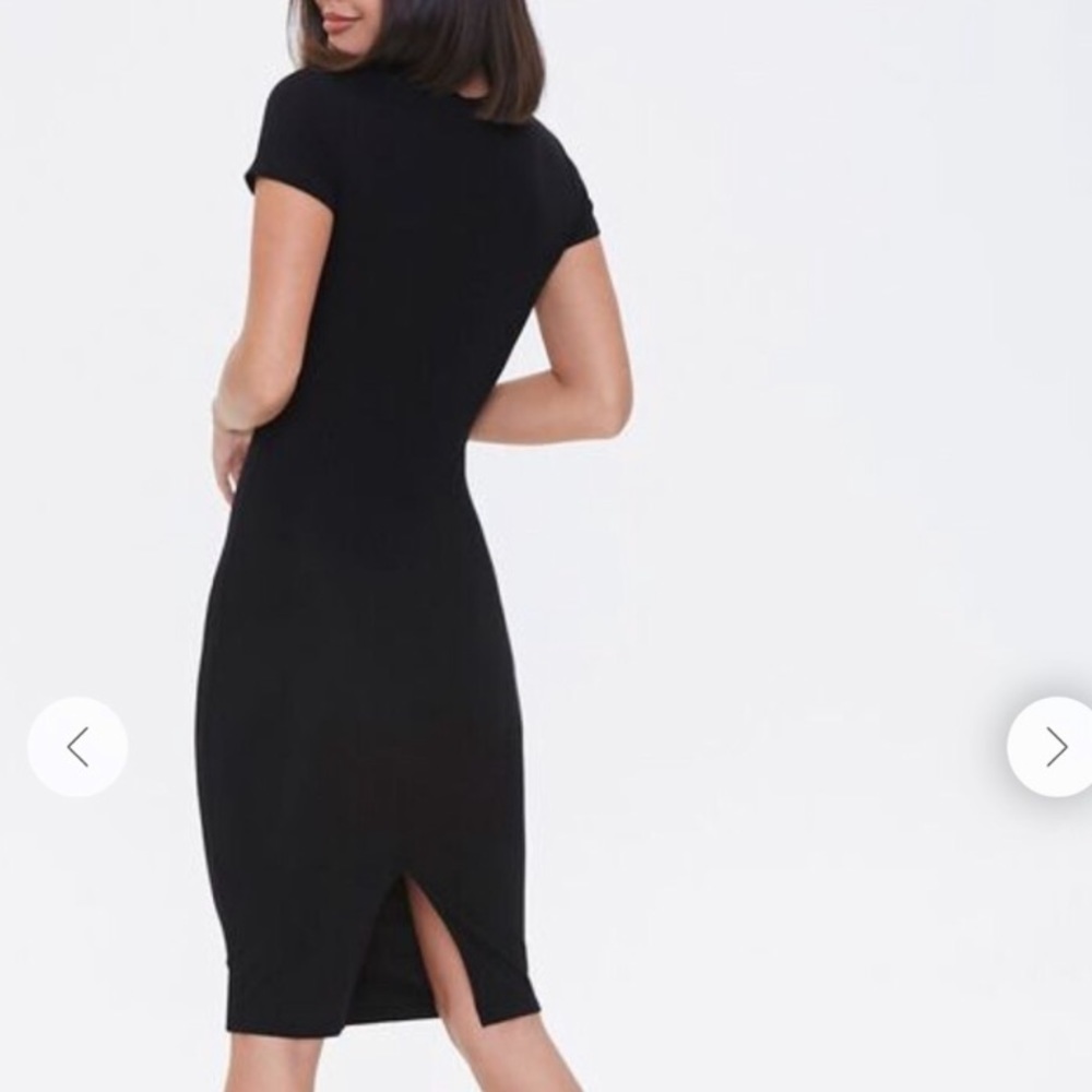 (SOLD) Forever 21 Black Bodycon T-Shirt Dress Small - Picture 2 of 7